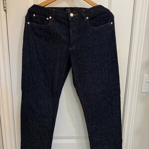 A.P.C. PETIT STANDARD JEANS IN INDIGO SIZE 34